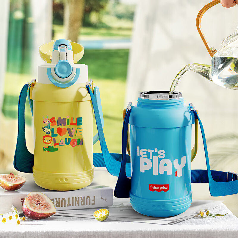 费雪fp-b013便携双饮保温水壶儿童学生户外便携超真空大容量水杯
