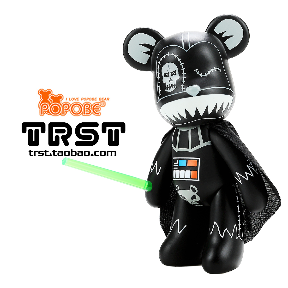 暴力熊黑武士礼品摆件公仔