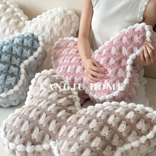 法式高级感轻奢风蝴蝶异型抱枕加厚加大靠垫抱枕办公室腰靠造型枕