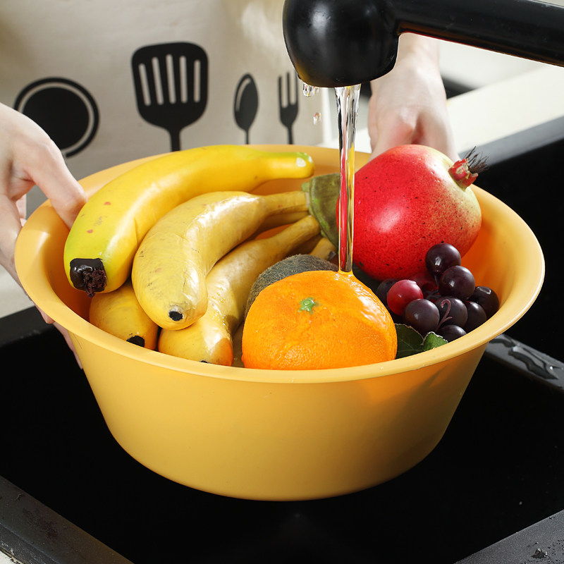 f耐摔加厚加硬小脸盆浴室宿舍多用洗菜盆洗衣盆大号洗脚盆洗脸盆