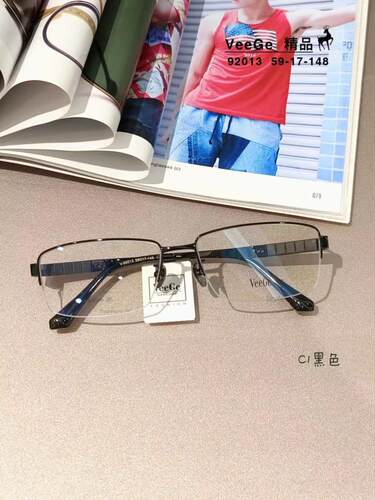 VeeGe纯钛商务眼镜V格精品镜架近视镜架防蓝光男款时尚半框V92013