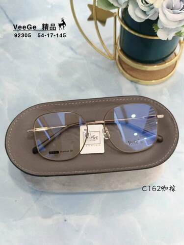 VeeGe纯钛多边形眼镜V格精品镜架近视架商务男女全款时尚V-92305