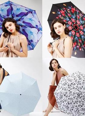 日本正品POOKY超轻折叠防晒遮阳伞防紫外线太阳伞晴雨伞男女雨伞
