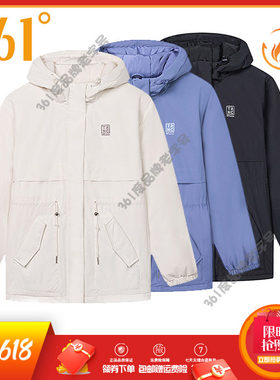 361度女装连帽运动棉衣2024冬季新款防风短款棉服宽松女运动外套