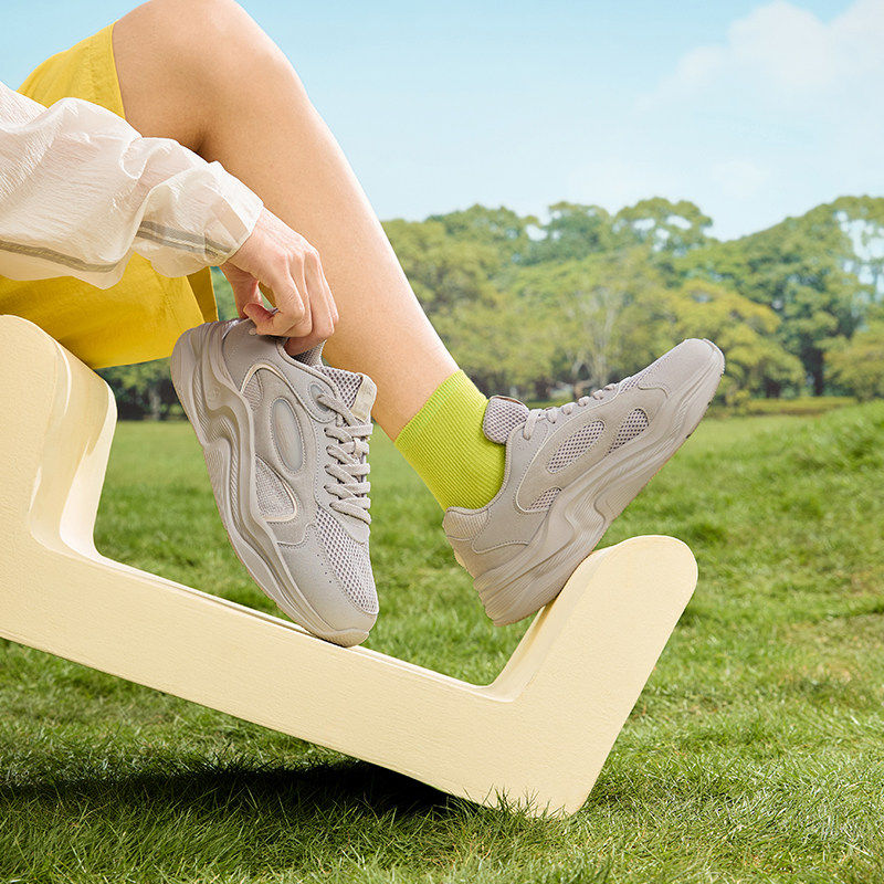 361男鞋运动鞋2025秋季新款网面透气轻便软底休闲老爹鞋跑步鞋子