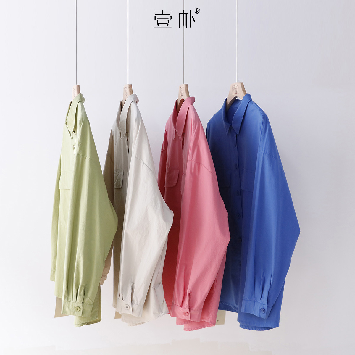 春季新款韩系风格宽松大口袋长袖衬衫 百搭休闲外套上衣 5SP659