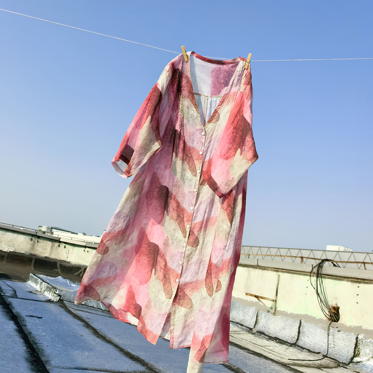 无品牌宽松型开衫苎麻