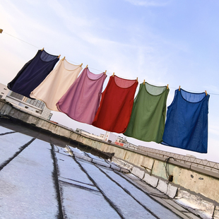 夏季纯色外穿花边领无袖背心宽松外搭百搭内穿休闲上衣 558TK