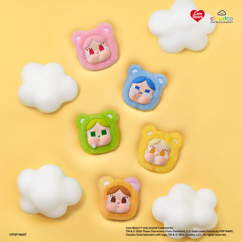 POPMART泡泡玛特CRYBABY × Care Bears系列迷你包挂首饰盒盲盒