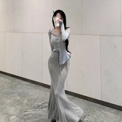 韩国鱼尾半身裙长款优雅高腰包臀