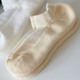 秋季 无骨精梳棉运动袜密实加厚毛巾底毛圈纯棉男女同款 短筒船袜子