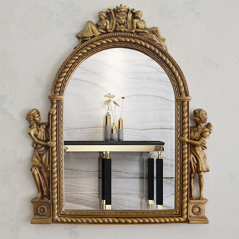 欧式复古天使立体雕像壁挂梳妆台美容化妆装饰镜贴墙卫生间浴室镜|ruв категории жилой мебели, зеркало класса, косметическое зеркало - от Buy2taobao.com для оказания профессиональной услуги покупки агента Taobao