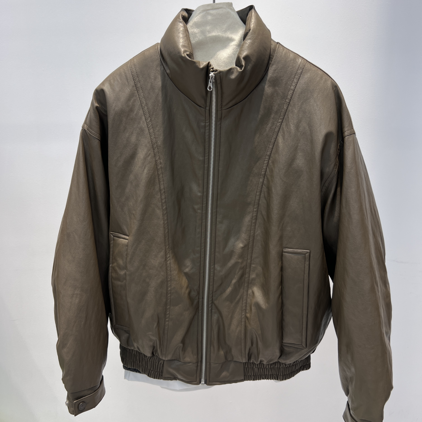 2025冬季佐泽男士立领短款皮羽绒服拉链休闲潮流设计帅气外套夹克,男装,羽绒服,淘宝优惠券,粉丝福利购,淘宝优惠卷