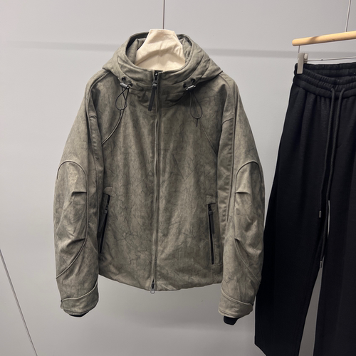 JNV冬季男城市户外风连帽羽绒服