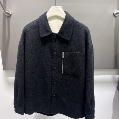 2025冬季男士极简风羊毛呢外套