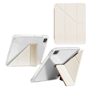 ipad保护套mini7新2025Air7壳Y折air6/54旋转支架987苹果pro11防弯13寸平板iPad11防摔10透明轻薄mini6带笔槽