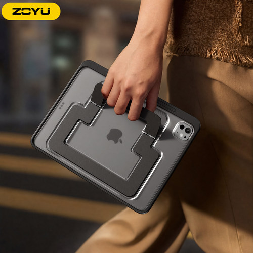 ZOYU iPad支点壳苹果iPad11/10平板壳横竖双支架新款Air876免折叠13寸ipadpro12.9防摔弯mini76轻薄air54背壳