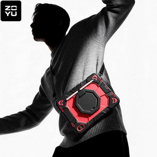 zoyu斜挎式可背iPad保护套街头潮