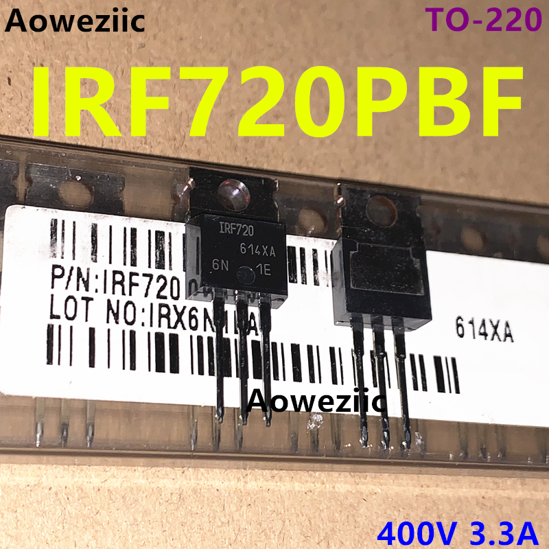 10个 IRF720PBF IRF720 直插TO-220 400V 3.3A MOS管场效应管原装