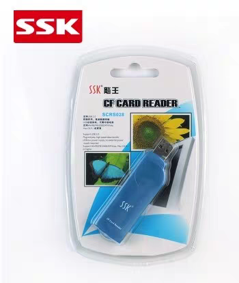 SSK CF卡读卡器USB2.0高速CF卡读卡器 用于数控 单反相机读卡器