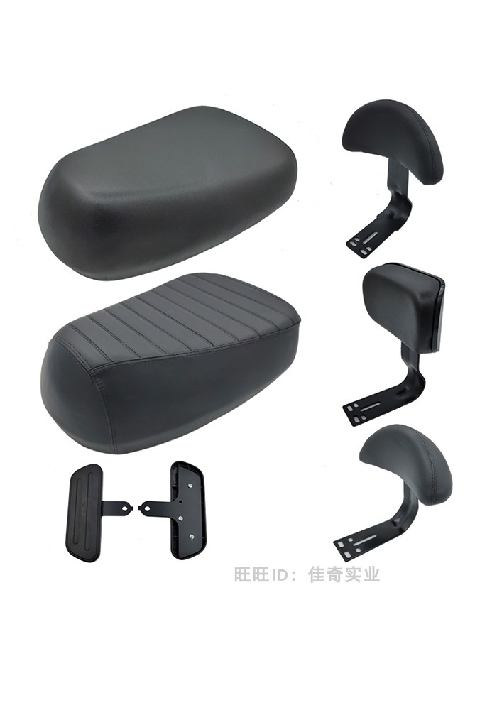 适用深远009/007系列通用前坐垫加大加厚毛毛虫前坐包靠背A8脚踏