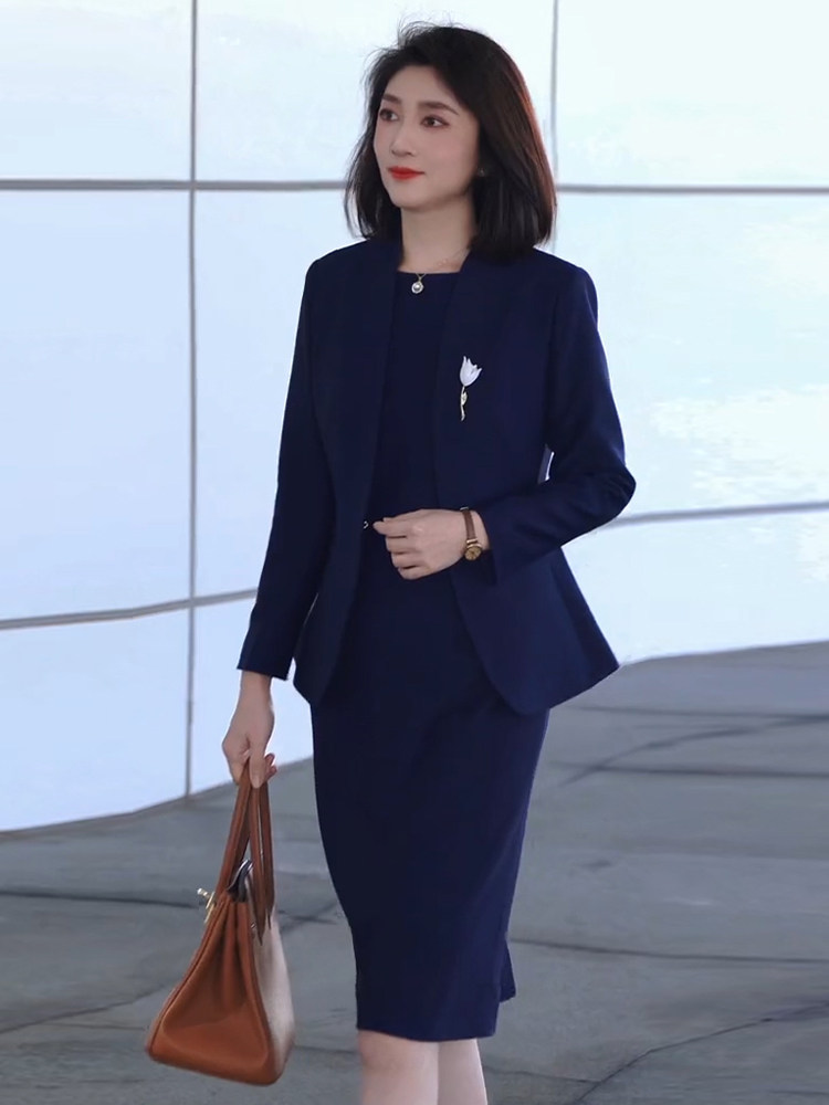 HAN MINGYA TEMPERAMENT PROFESSIONAL DRESS 2024 SPRING NEW HOST BEAUTY SALON MANAGER PROFESSIONAL SUIT JACKET