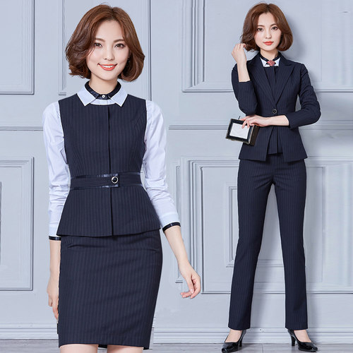 教师西服银行气质马甲商务职业装