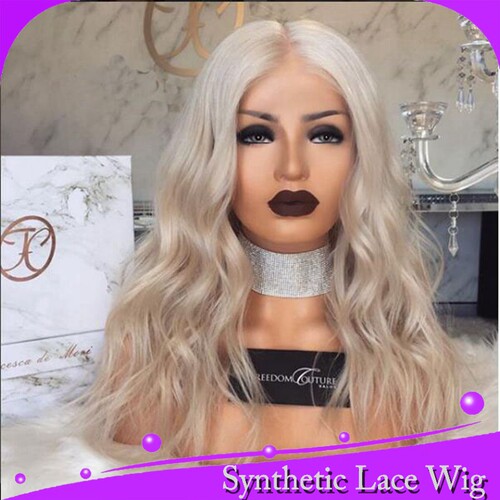 玉米烫方便面卷前蕾丝化纤假发高温丝synthetic lace front wig