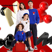 美特斯邦威卫衣男女童纯棉春季 合家欢上衣