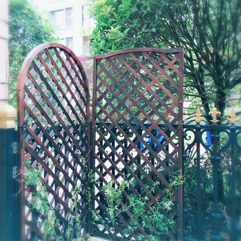 爬藤架花架防腐木栅栏网格户外实木围栏护栏木篱笆庭院装饰隔断