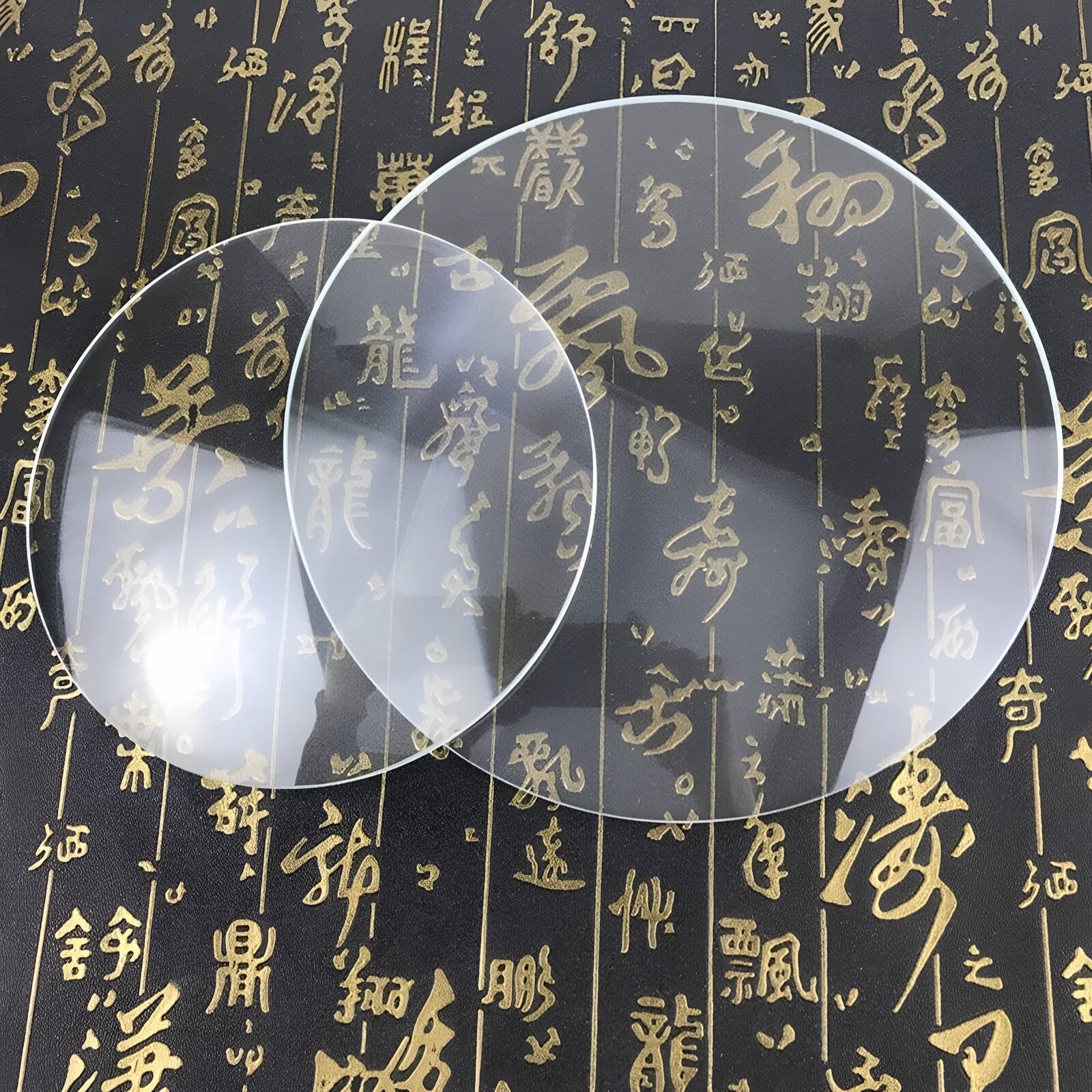 20厘米高清放大镜150MM直径大镜面圆形玻璃扩大镜片平凸透镜免邮