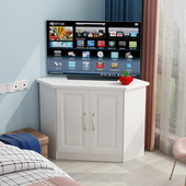 三角柜式 拐角矮地柜弧形卧室 置物架墙角单柜客厅转角电视收纳老式