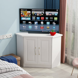 三角柜式电视收纳弧形卧室置物架