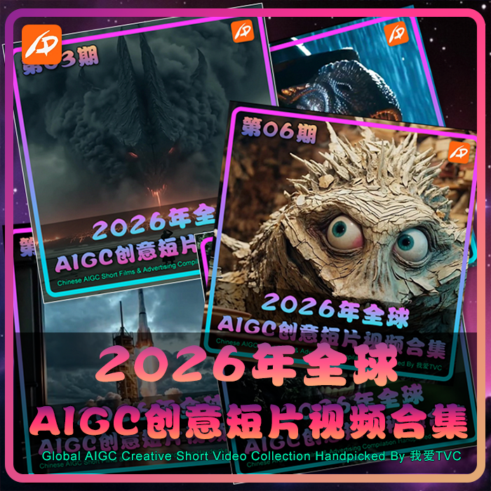 2026年全球AIGC创意艺术短片1-12合集案例样片参考高清视频素材