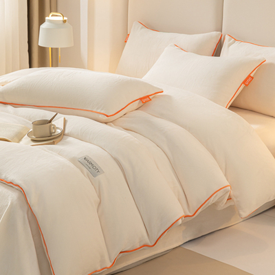 冬季加厚纯色牛奶绒四件套