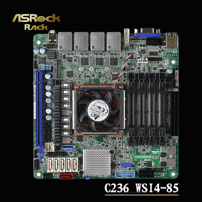 永擎C236WSI4-85服务器主板 DDR4 ECC UDIMM 64GB 集成E3-1585 V5