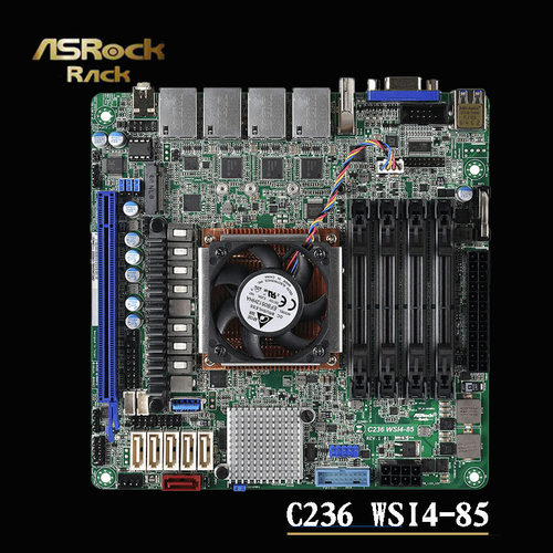 永擎C236WSI4-85服务器主板 DDR4 ECC UDIMM 64GB 集成E3-1585 V5