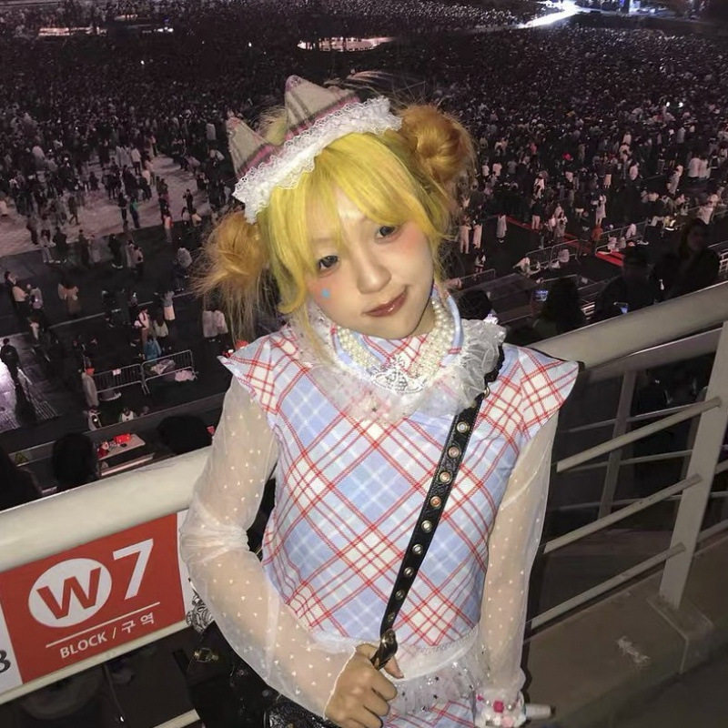 皇冠可爱少女头饰帽子2025春夏新款复古格子蕾丝甜美发饰