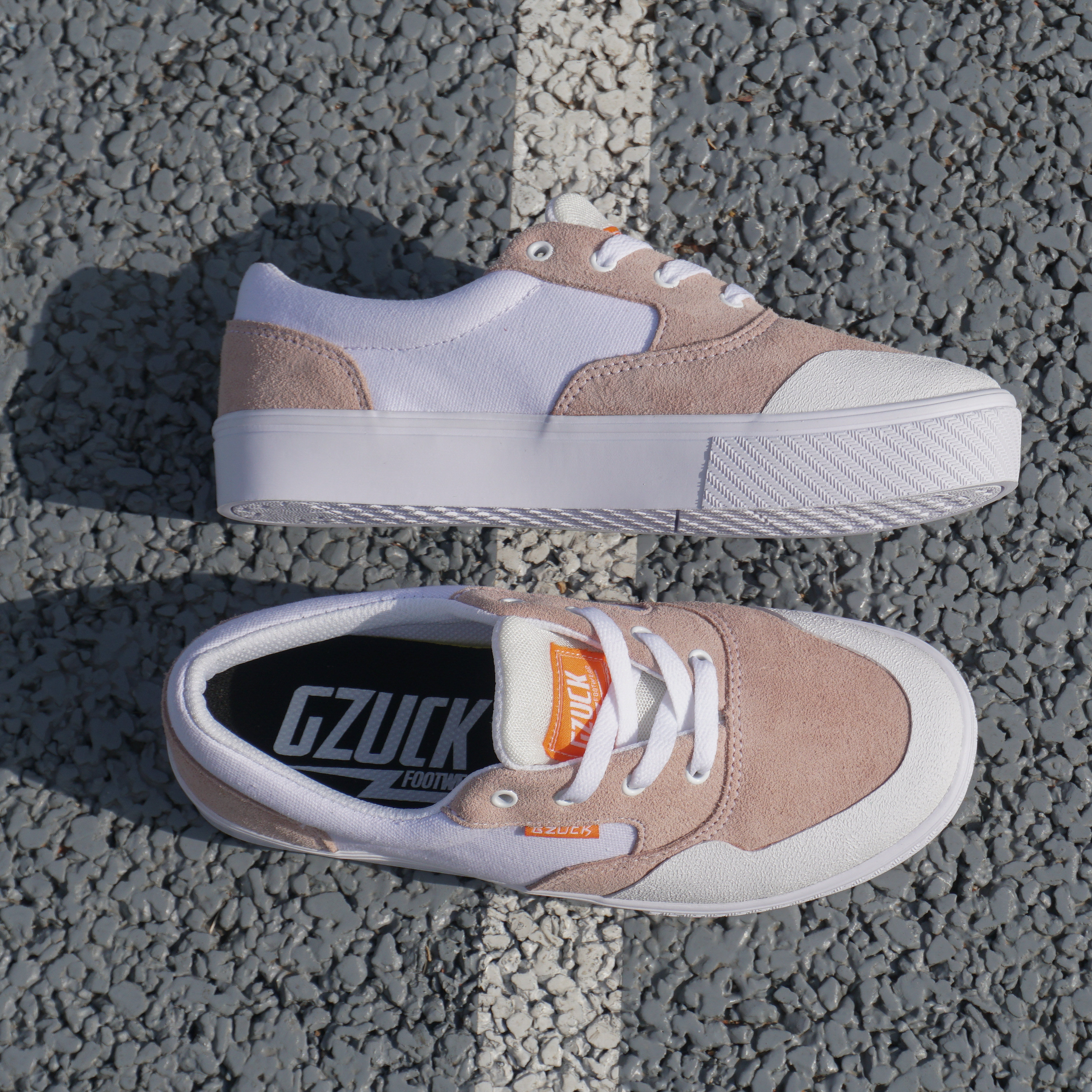 几朱可001b爆米花减震翻毛皮耐磨包头透气浅粉色专业滑板鞋