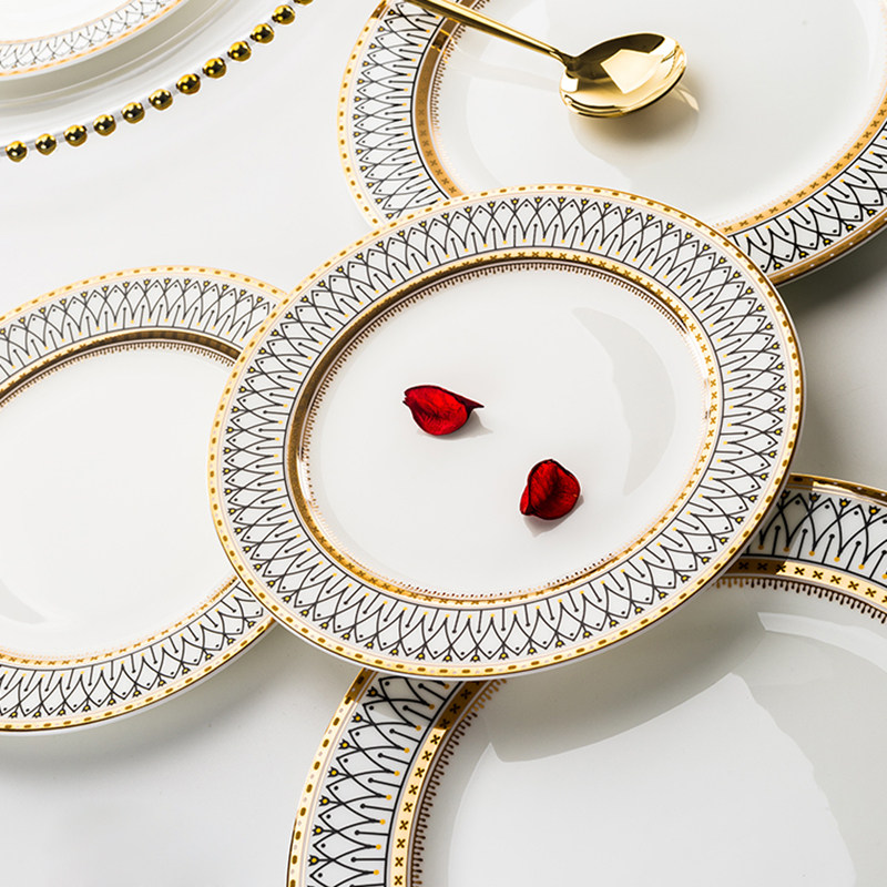 金边西餐具套装牛排盘碗骨碟宴会婚庆蛋糕甜品下午茶点心展示摆盘,餐饮具,盘,淘宝优惠券,粉丝福利购,淘宝优惠卷
