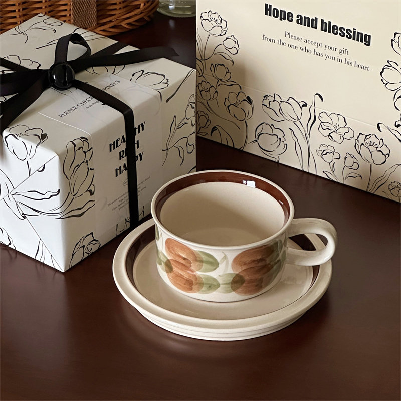 送闺蜜情侣节日礼物礼盒中古风陶瓷咖啡杯碟高级感结婚礼品伴手礼,餐饮具,咖啡杯,淘宝优惠券,粉丝福利购,淘宝优惠卷