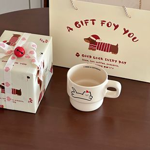 新年福利限定款~原创正品可爱ins风卡通猫咪陶瓷马克杯伴手礼盒