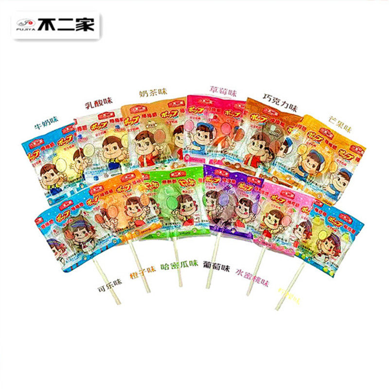 不二家棒棒糖果水果牛奶混合口味喜糖葡萄香橙健康营养奖励小零食
