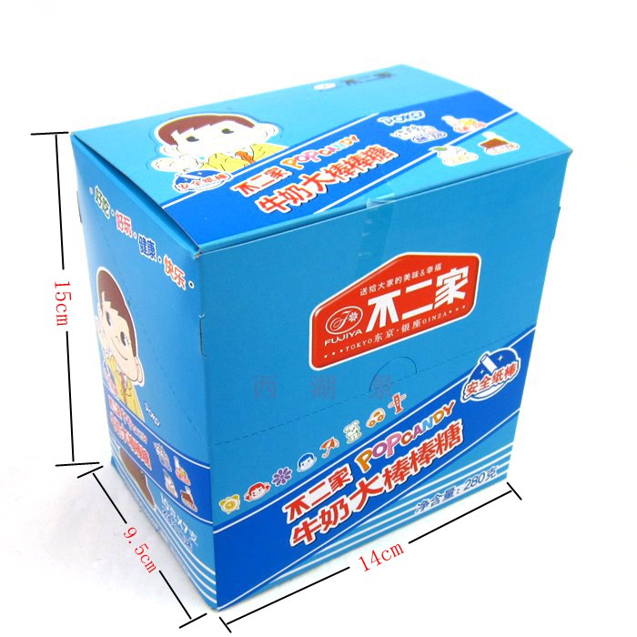 不二家糖果牛奶原味28支大棒棒糖280g日本喜糖营养休闲零食年货