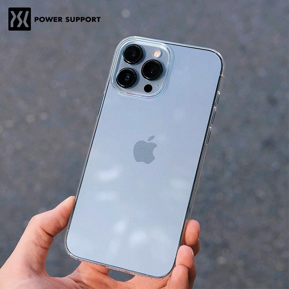 日本PowerSupport苹果16手机壳AirJacket透明16promax超薄全包13ProMax保护套iPhone14磨砂14plus简约官方