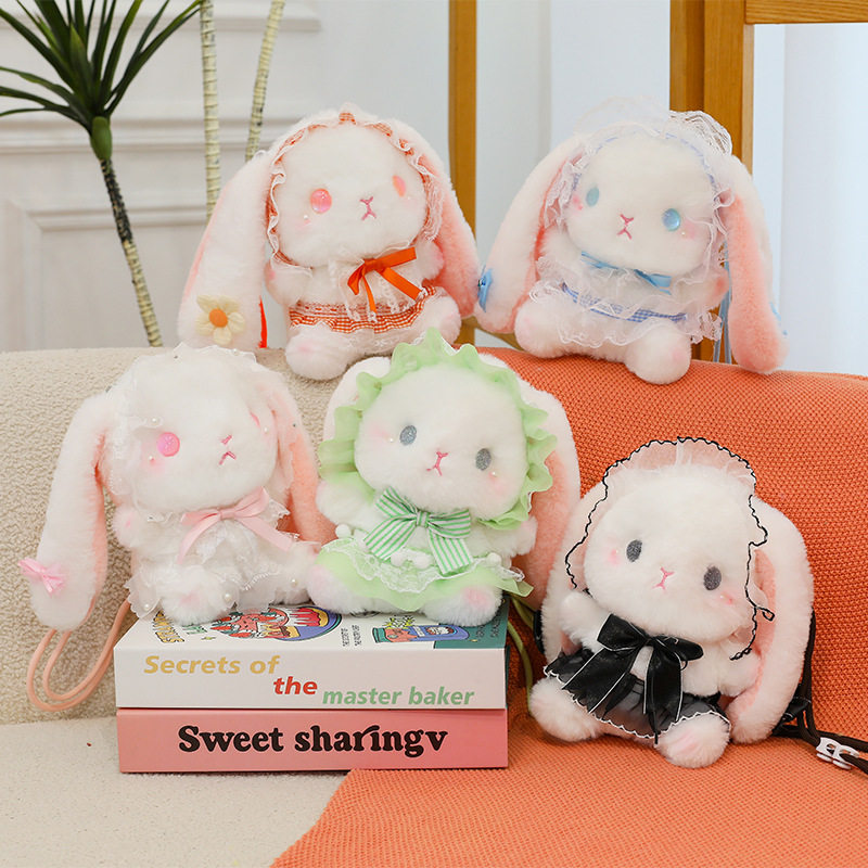 新款洛丽塔兔子毛绒玩具斜挎背包公仔玩偶蕾丝裙蝴蝶结少女心礼物,玩具/童车/益智/积木/模型,毛绒/玩偶/公仔/布艺类玩具,淘宝优惠券,粉丝福利购,淘宝优惠卷