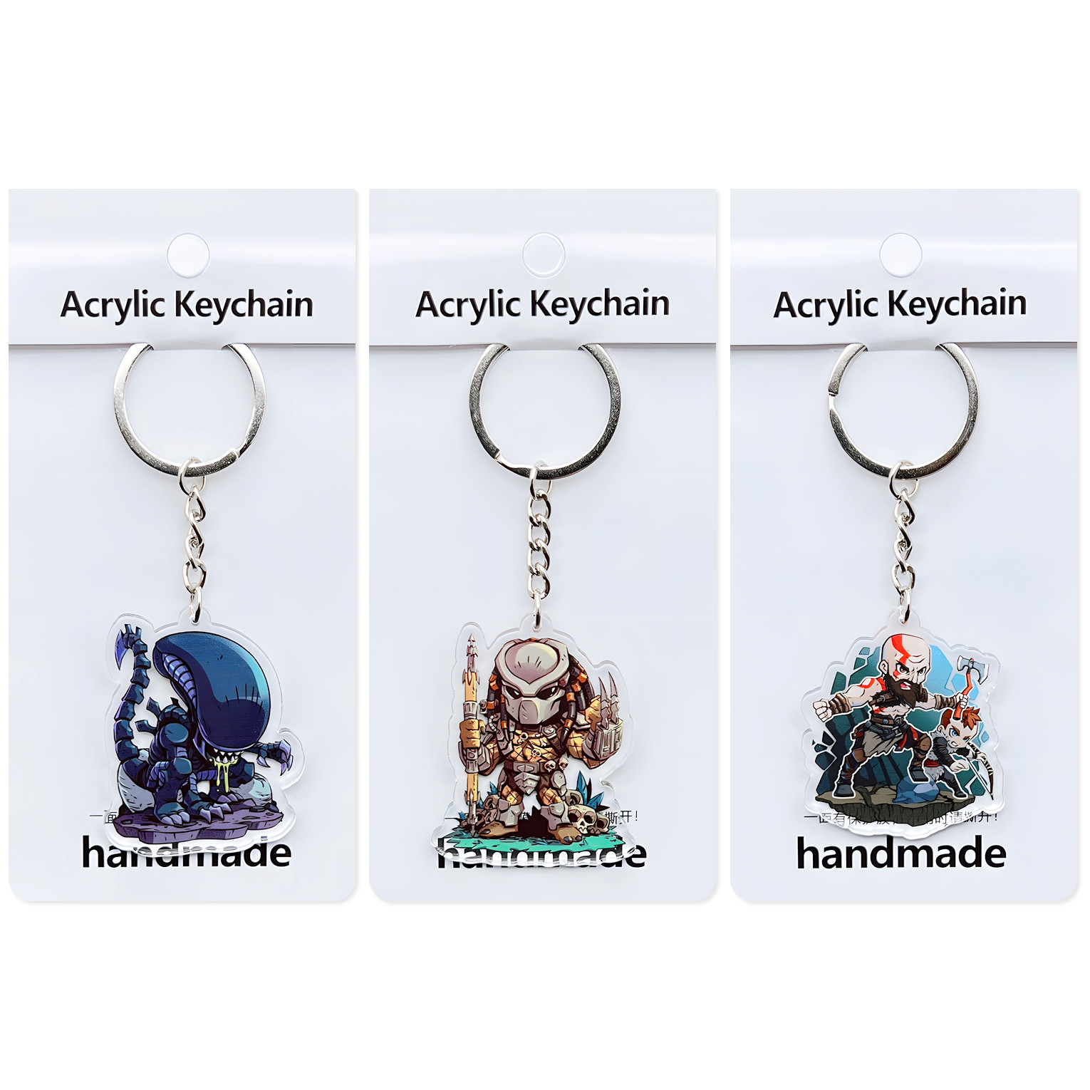 买2送1，战神奎托斯奎爷亚克力钥匙扣异形铁血战士动漫挂件挂饰,模玩/动漫/周边/娃圈三坑/桌游,动漫挂件/文具,淘宝优惠券,粉丝福利购,淘宝优惠卷