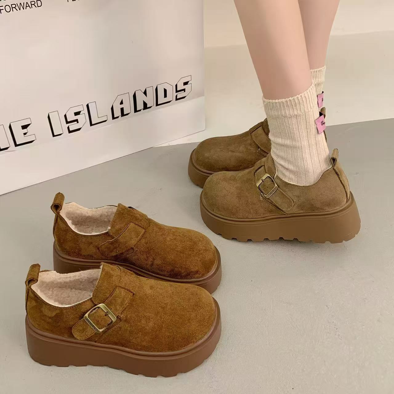 爆款勃肯鞋女2025秋季新款百搭一脚蹬单鞋平底韩版软底博肯乐福鞋