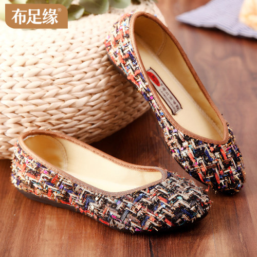 老北京布鞋春季平跟舒适风妈妈鞋