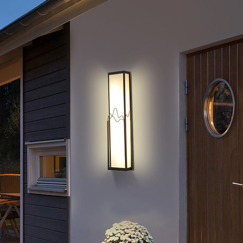 户外简约防水新中式别墅壁灯大门口花园露台灯外墙防雨不锈钢壁灯